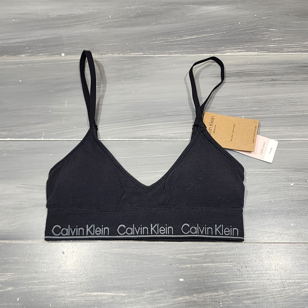 Calvin Klein Modern Seamless Naturals Lightly Lined Triangle Bralette QF7093 XS